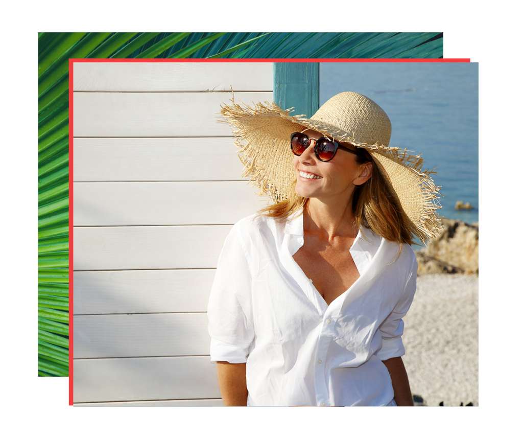 woman enjoying a vacation